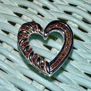 Affinity Heart Shaped Red Diamond SS Pendant